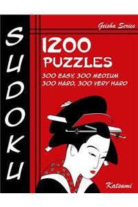 Sudoku 1200 Puzzles - 300 Easy, 300 Medium, 300 Hard, 300 Very Hard