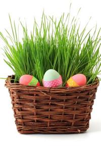 Colored Eggs in an Easter Basket Joural