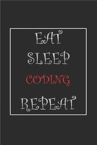 Eat Sleep Coding Repeat Journal Gift