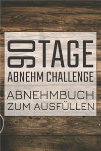 90 Tage Abnehm Challenge Abnehmbuch zum Ausfüllen