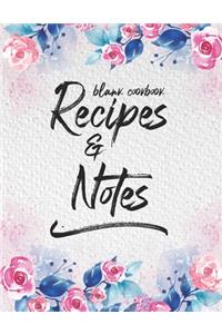 Blank Cookbook Recipes & Notes