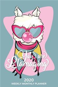 You Are Llamaging 2020 Weekly Monthly Planner