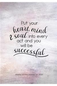 Weekly Success Planner for 2020