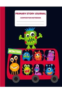 Primary Story Journal Composition Book Monsters