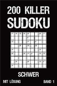 200 Killer Sudoku Schwer Mit Lösung Band 1