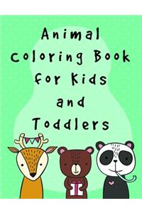 Animal Coloring Book for Kids and Toddlers