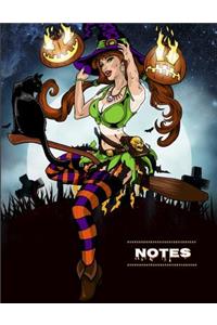 Notes: Sexy Witch Halloween Notebook