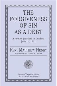 Forgiveness of Sin As a Debt