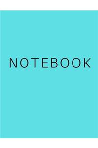 Notebook: Unlined Notebook - Large Blank Journal (8.5 X 11 Inches) - 100 Pages, Smooth Matte Tiffany Blue Cover