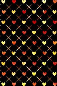 Bullet Journal Notebook Quilted Watercolor Hearts Pattern 2
