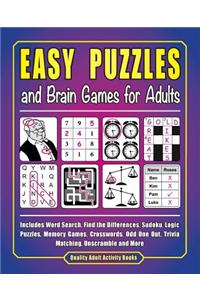 Easy Puzzles and Brain Games for Adults