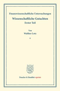 Finanzwissenschaftliche Untersuchungen