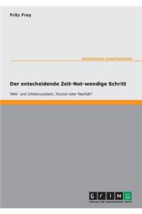 entscheidende Zeit-Not-wendige Schritt - Welt- und Ichbewusstsein, Illusion oder Realität?