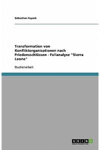 Transformation von Konfliktorganisationen nach Friedensschlüssen - Fallanalyse 