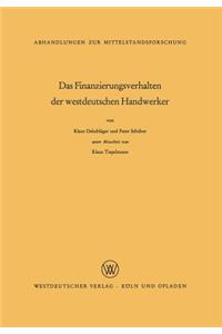Finanzierungsverhalten Der Westdeutschen Handwerker