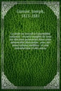 Le droit au travail a l'assemblee national