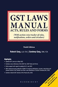 GST Laws Manual- Acts, Rules And Forms, 9e