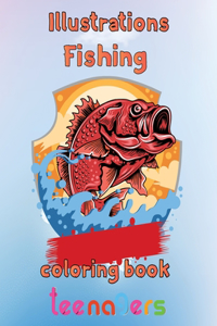 Illustrator Fishing Coloring Book Teenagers