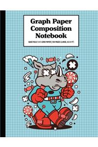 Graph Paper Composition Notebook Quad Rule 5x5 Grid Paper - 150 Sheets (Large, 8.5 x 11