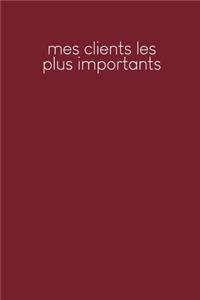 Mes clients les plus importants