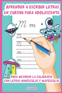 Aprender a escribir letras en cursiva para adolescente