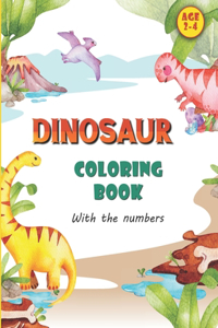 DINOSAUR COLORING BOOK With the numbers