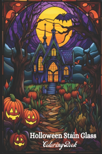 Holloween Stain Glass Coloring Book