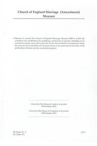 Church of England Marriage (Amendment) Measure