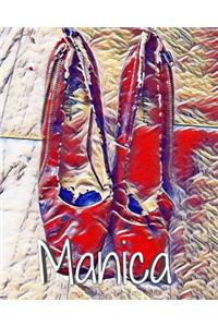 Manica Red Pumps Clinton in Blue Dress creative Journal coloring book: Manica creative journal