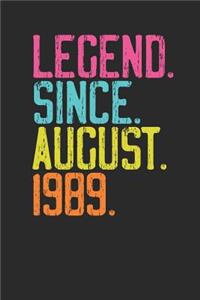 Legend Since August 1989