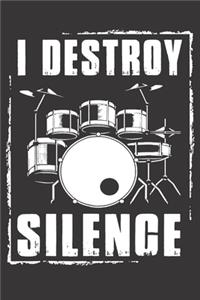 Notebook for drummer guitarrist bassist rocknroll rock roll silence destroy