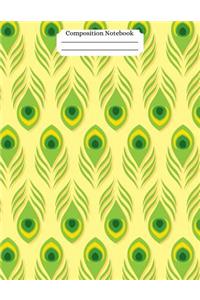 Composition Notebook Peacock Design Vol 3