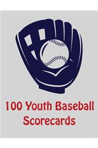 100 Youth Baseball Scorecards