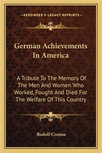 German Achievements in America