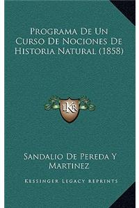 Programa De Un Curso De Nociones De Historia Natural (1858)