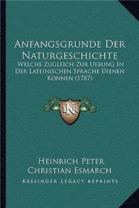 Anfangsgrunde Der Naturgeschichte