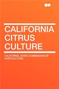 California Citrus Culture