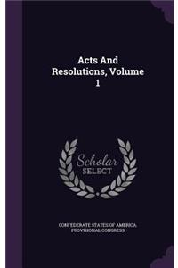 Acts And Resolutions, Volume 1