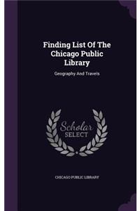 Finding List Of The Chicago Public Library