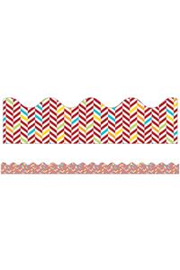 Hipster Herringbone Scalloped Borders