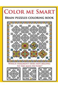 Color me Smart brain puzzles coloring book