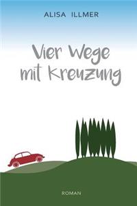 Vier Wege mit Kreuzung