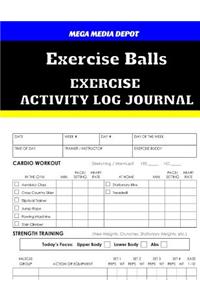 Exercise Balls Exercise Activity Log Journal