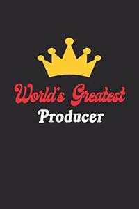 World's Greatest Producer Notebook - Funny Producer Journal Gift
