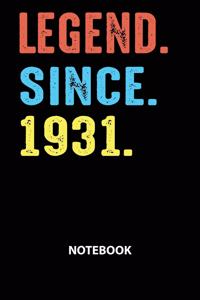 Legend Since 1931 Notebook