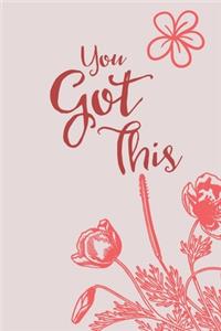 You Got This: Blank and Lined Notebook Journal - Half and Half Dual Notebook-Sports Notebook