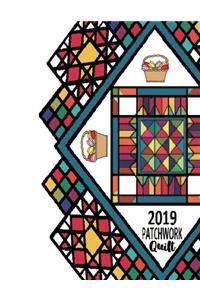 2019 Patchwork QUILT: Quilting NOTEBOOK: Journal, 8.5 x 11, 120 Pages - 1