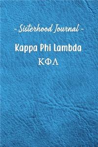 Sisterhood Journal Kappa Phi Lambda