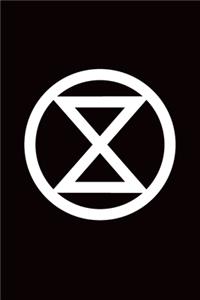 Extinction Rebellion Logo Journal With XR Badge Black White