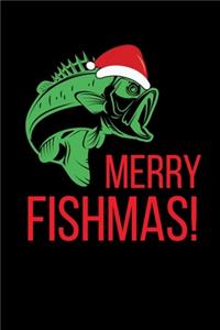 Merry Fishmas: Journal / Notebook / Diary Gift - 6"x9" - 120 pages - White Lined Paper - Matte Cover